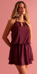 Vestido Fluido Donna | Frente Única em Camadas