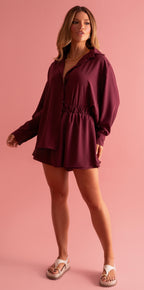 Conjunto Alfaiataria Fluida Sophia | Camisa + Short Camadas