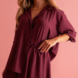 Conjunto Alfaiataria Fluida Sophia | Camisa + Short Camadas