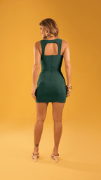 Vestido Feminino Tubinho Plissado Curto