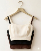 Kit 3 Croppeds Essenciais Premium - Tamanho único - Veste 36 a 40