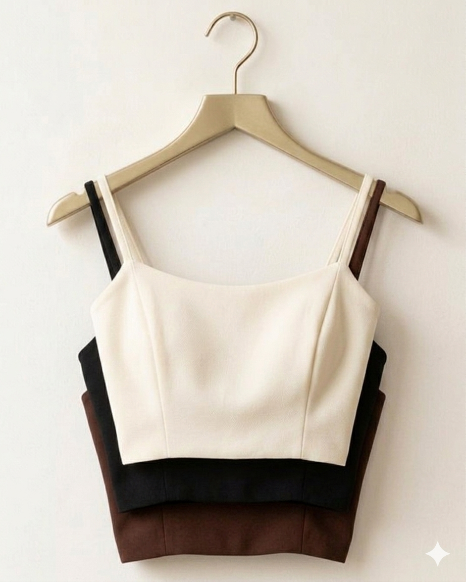 Kit 3 Croppeds Essenciais Premium - Tamanho único - Veste 36 a 40