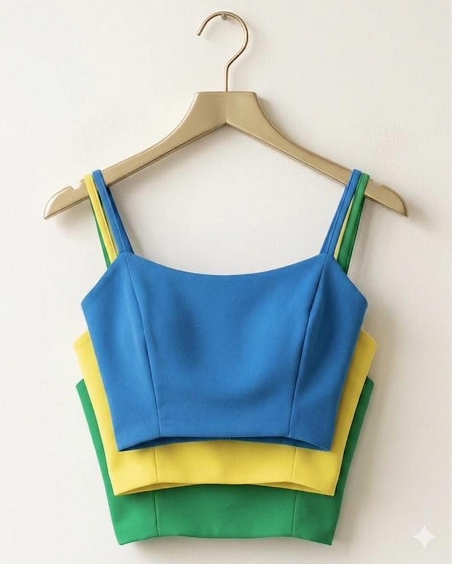 Kit 3 Croppeds Essenciais Premium - Tamanho único - Veste 36 a 40
