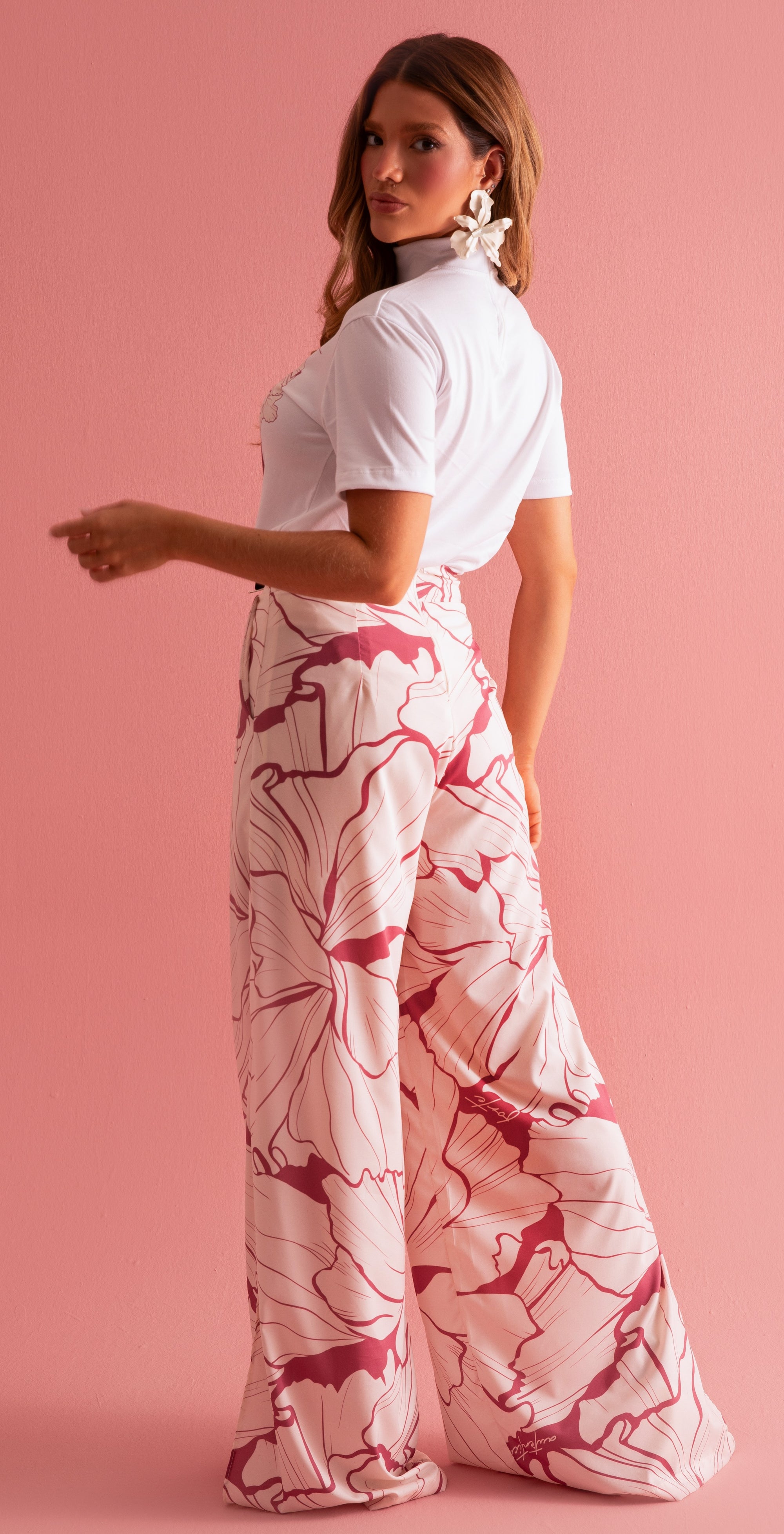 Calça Pantalona Flor de Aura